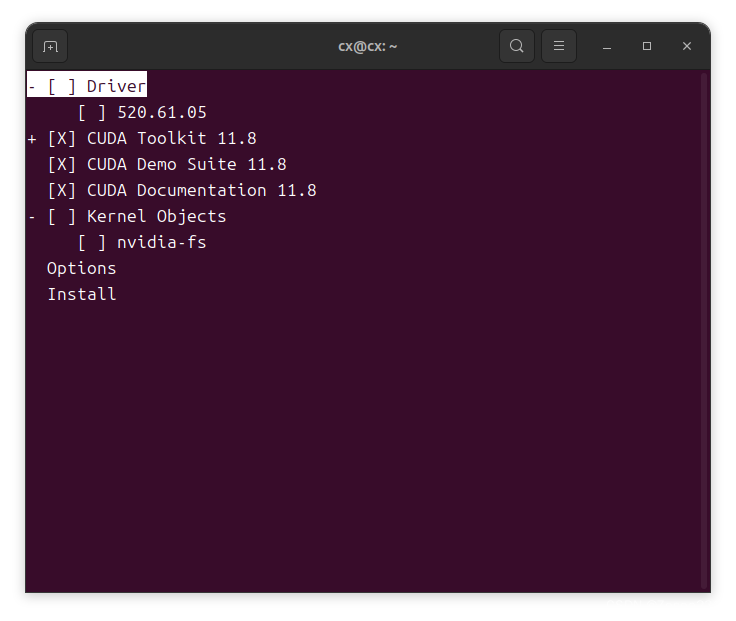取消勾选Driver项